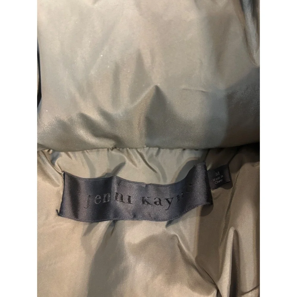 Jenni Kayne Olive Green Hooded Down Puffer‎ Jacket Coat 481-2310-D20 Womens M